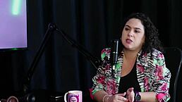 brazilian blonde marina karam in sheer red lingerie