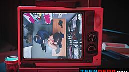 A Security Guard Making A Shady Deal With A Teen 18+ Shoplyfter After She Gets Caught - Teen 18+ Perp
