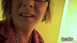 Horny blonde Primrose sucks and swallows hot cum