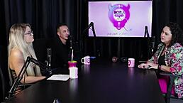 brazilian blonde marina karam in sheer red lingerie