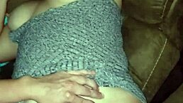 wife gets creampied in big tits session