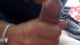 Hot blowjob in a tent with warm cum finish