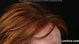 Horny doll receives facial cumshot and swallows jism