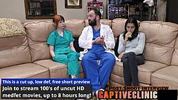 behind the scenes at lesbian clinics of america with ditria rose in anal play