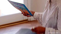 teacher aids student with sneaky handjob action