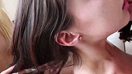 horny best friend coeds licking ass in lesbian threesome 😍👅