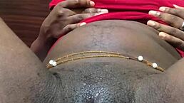 Ebony Amateur Solo Masturbation with Wet Pussy