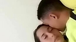 Sexy couple enjoying intimate moments in bed