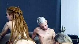 Redhead sits on friend while wife blows me! 😈