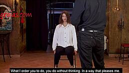 Pornstar endures kinky humiliation in first whipping session