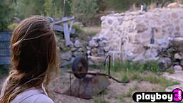 Stunning blonde milf Katya Clover flaunts her perfect body in the rain! 😍