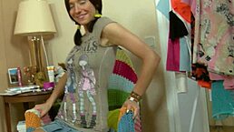 Ella Stuffs Her Tight Pussy With A Big Toy!