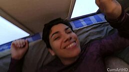 Quickie On The Bed With Intense Cumshot