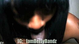 iambettybandz is sucking dick, and she's really good at it in this sucking scene