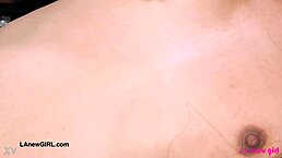 Cute teen 18+ brunette shows sexy body in photoshoot