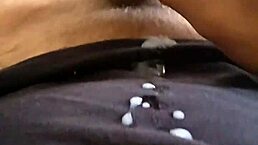 Slowmo cumshot action in sexy solo play