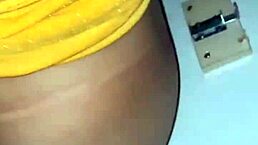 Esposa safada teases and sucks cock at glory hole while husband films