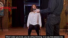 Pornstar endures kinky humiliation in first whipping session