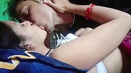 kissing girlfriend's big tits