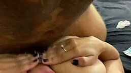 Busty Latina Babe Kisses and Plays with Huge Natural Tits at Party.