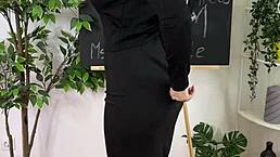 Sexual wellness - bdsm play with whip and pantyhose teacher