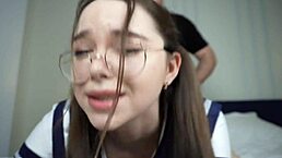 petite student craves getting drilled in her tight school uniform every day