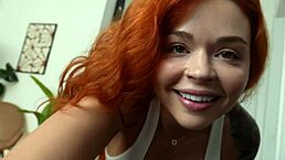Redhead babe plots sextape for boyfriend 😈
