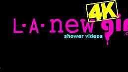 Stunning Brunette Teen Strips After Shower. She's Pure Fire!