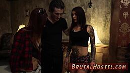 older man dominates young 18+ girl in her first extreme bondage session with raw intensity