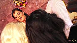 i even the devil couldn't stop these three nasty lesbians from having food sex like this