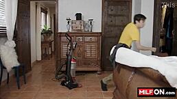 wow, sexy blonde stepmom Victoria Zdrok sucks Ricky Spanish’s big dick! 😍