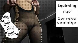 pov amateur chica astarioth squirts hard with wild masturbation