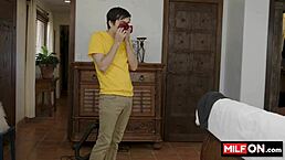 wow, sexy blonde stepmom Victoria Zdrok sucks Ricky Spanish’s big dick! 😍