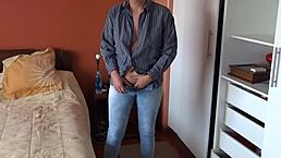 my beautiful stepmother gets so turned on, touching herself on hidden camera