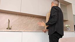 Blonde Nude Model Poses With Big Natural Tits In Studio