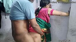 Indian Desi Bhabhi Drilled Hard in Traditional Saree.