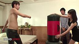 Milf Nao Mizuki DOMINATES Hardcore Threesome with Sensual Blowjob Skills