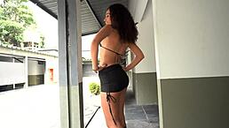 Brazilian beauty Lua Marry experiences her first double penetration with big black cocks in interracial anal