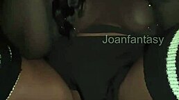 Ebony Amateur Squirts with Dildo