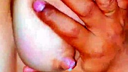 Young mom in yellow dress fucked while milking breasts