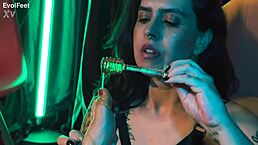 Latina Goddesses Kiss Honey-Covered Feet