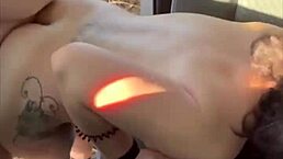 Streetwalker bent over for public fuck and cum on ass