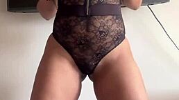 my nympho stepsister indulges in solo masturbation in homemade latina setting