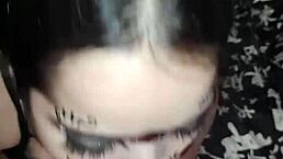 I received a deep blowjob from Wellington Prado on his big veiny cock, and he covered my face with cum.