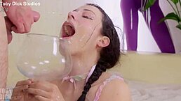 Nemesi faces a nemesis in a swallowing challenge