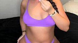 Amateur slut teases with solo toy play in pov