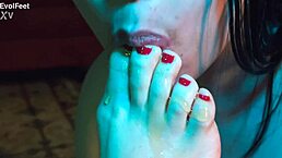 Latina Goddesses Kiss Honey-Covered Feet