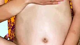 Young mom in yellow dress fucked while milking breasts