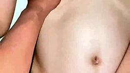 Young mom in yellow dress fucked while milking breasts