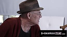 old man river loves watching hot babe get pounded